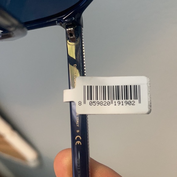 Dolce & Gabbana Gros Grain 60MM Sunglasses blue frame, silver accents. - Picture 14 of 14